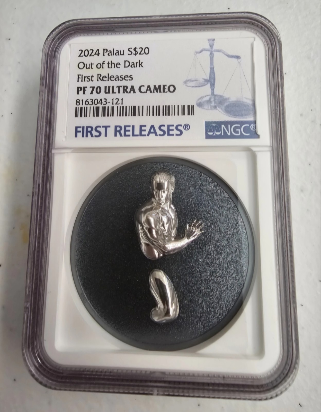 2024 Palau Silver 3 Oz $20 Out of the Dark Ultra Proof NGC PF70 First Release 