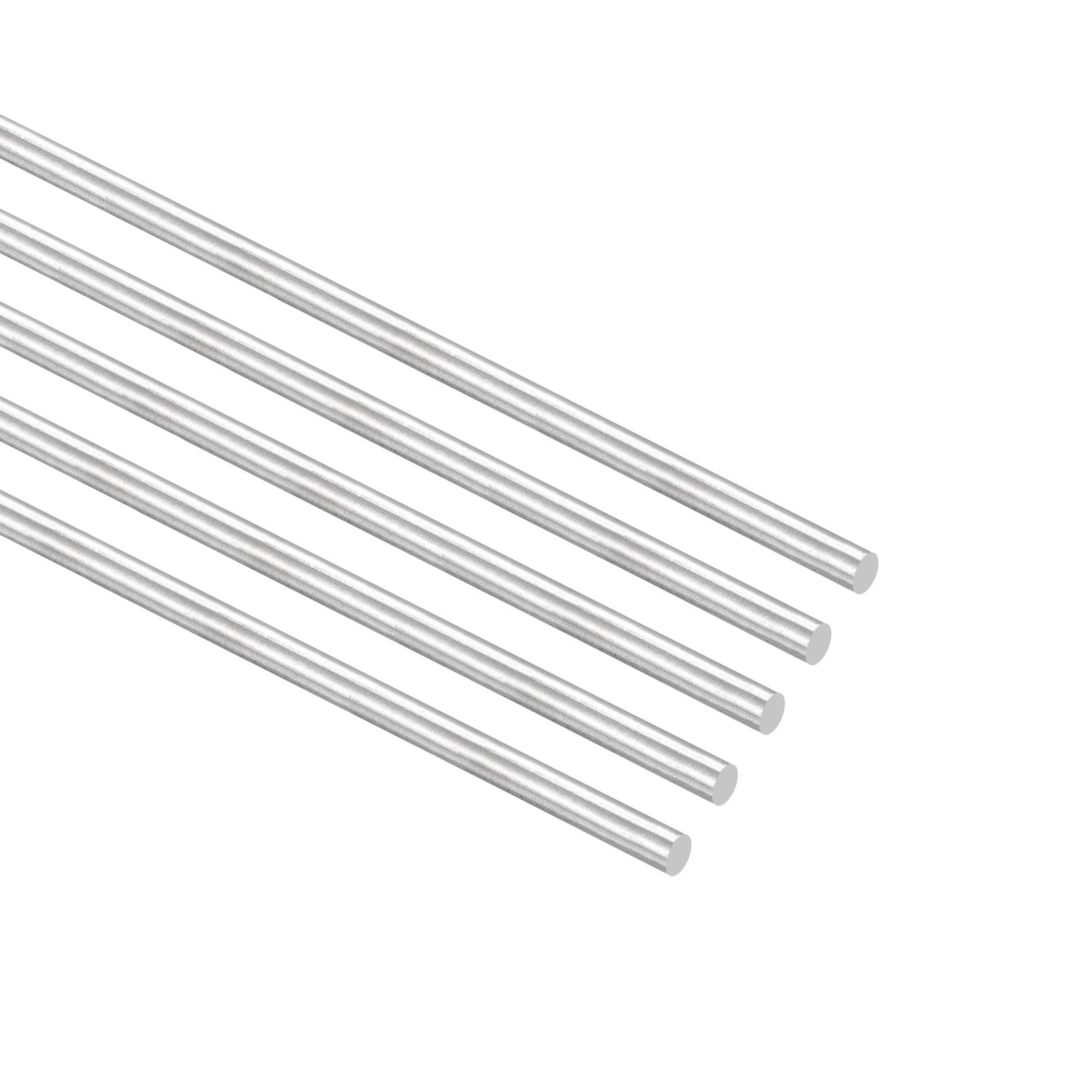5 Pack 304 Stainless Steel Round Rods 5mm x 450mm Solid Shaft Rods