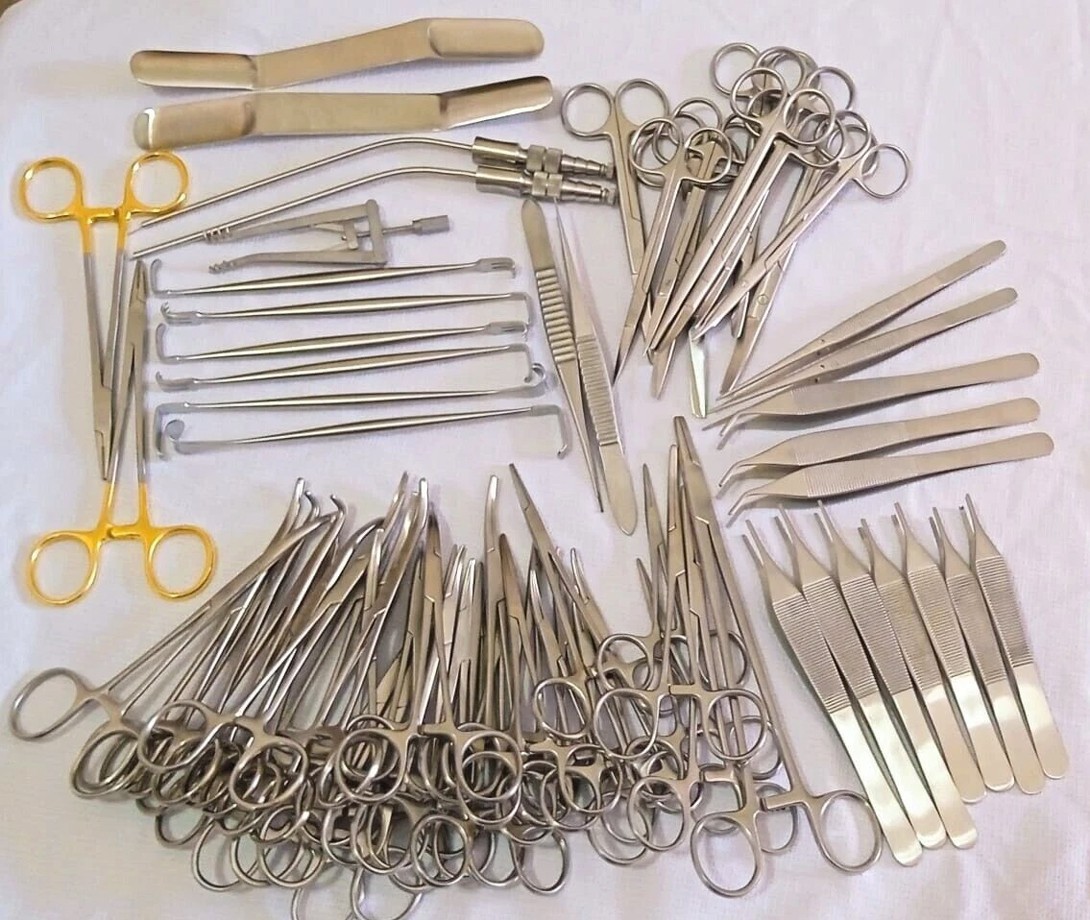 Professional 72-Piece Plastic Surgery Kit - High-Quality Stainless Steel