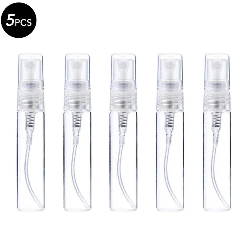 5pcs 3ml 5ml 10ml Clear Mini Perfume Sample Vials Refillable Travel Bottles 5pcs 3ml 5ml 10ml Clear Mini Perfume Sample Vials Refillable Travel Bottles