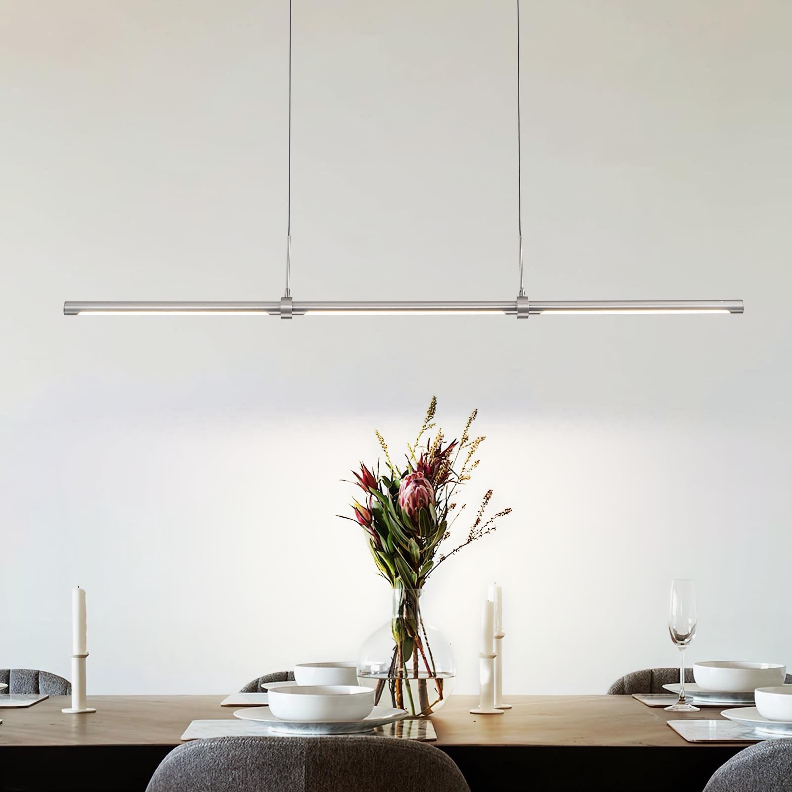 EDISLIVE Modern Linear LED Island Light Dimmable LED Chandelier 47.24 In NEW