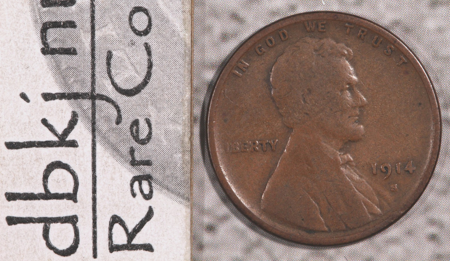 1914 S - Lincoln Wheat 1¢ Cent Penny - VG - Very Good dbkjA