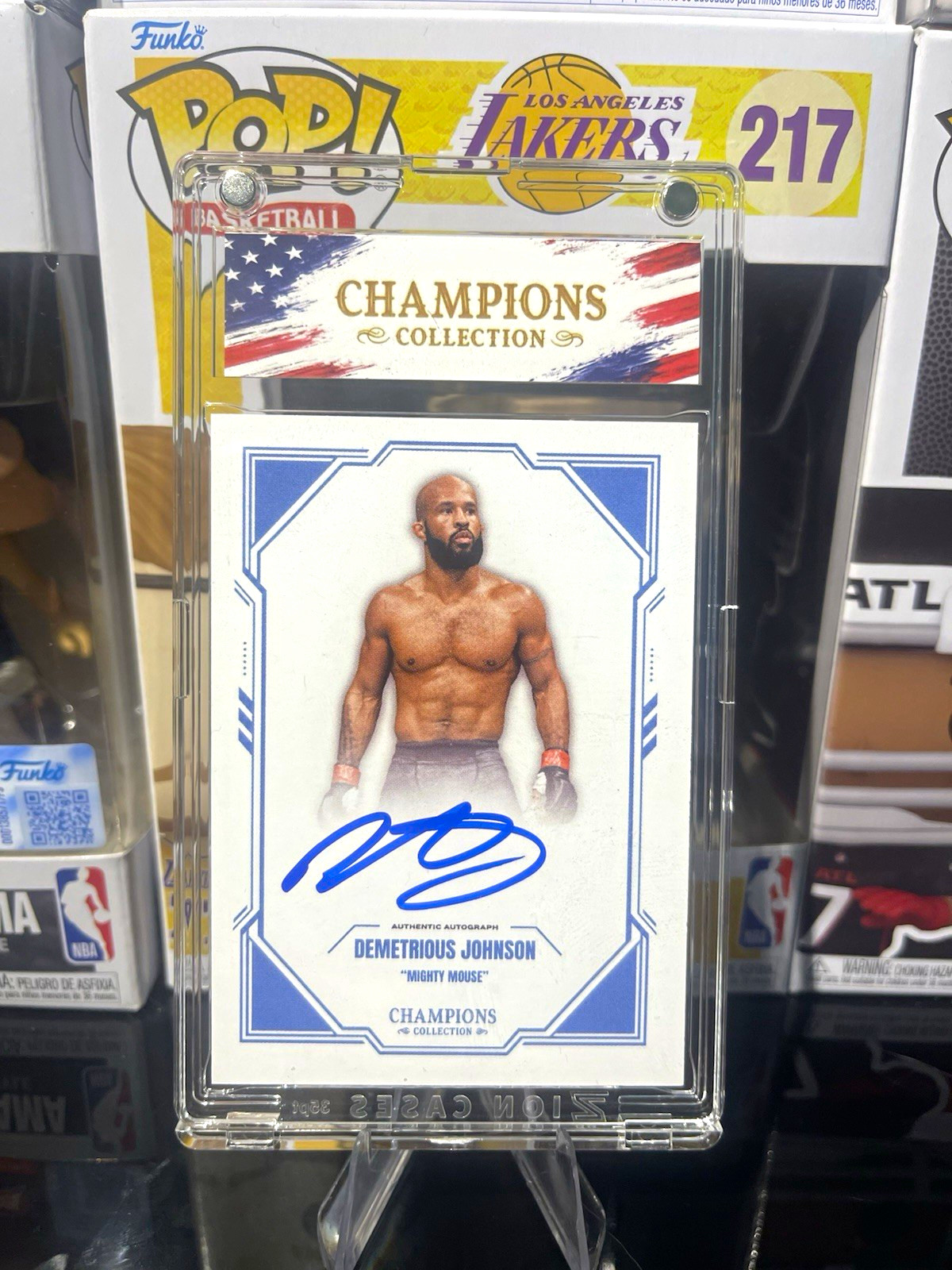 Demetrious Johnson Auto Blue PSA Certified Champions Collection Limited Edition