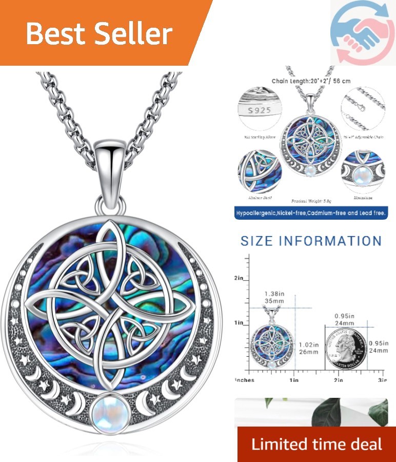 Timeless Witch\'s Knot Necklace in Sterling Silver - Gift-Ready for Any Occasion