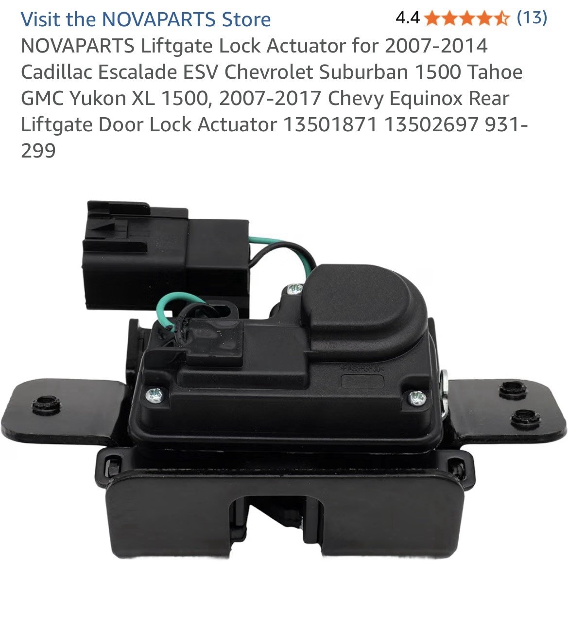 Liftgate Lock Actuator Trunk Latch Compatible Liftgate Lock Actuator Trunk Latch Compatible