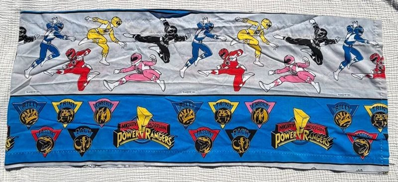 Vintage 90s Power Rangers Curtain Valances Retro Kids Room Decor Vintage 90s Power Rangers Curtain Valances Retro Kids Room Decor