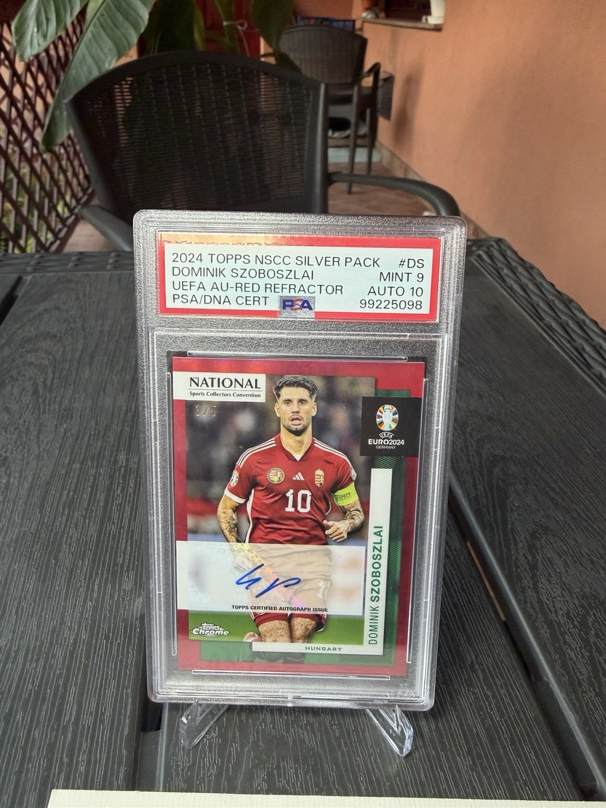 Dominik Szoboszlai 2024 Topps Chrome Euro 24 3/5 Rare Auto