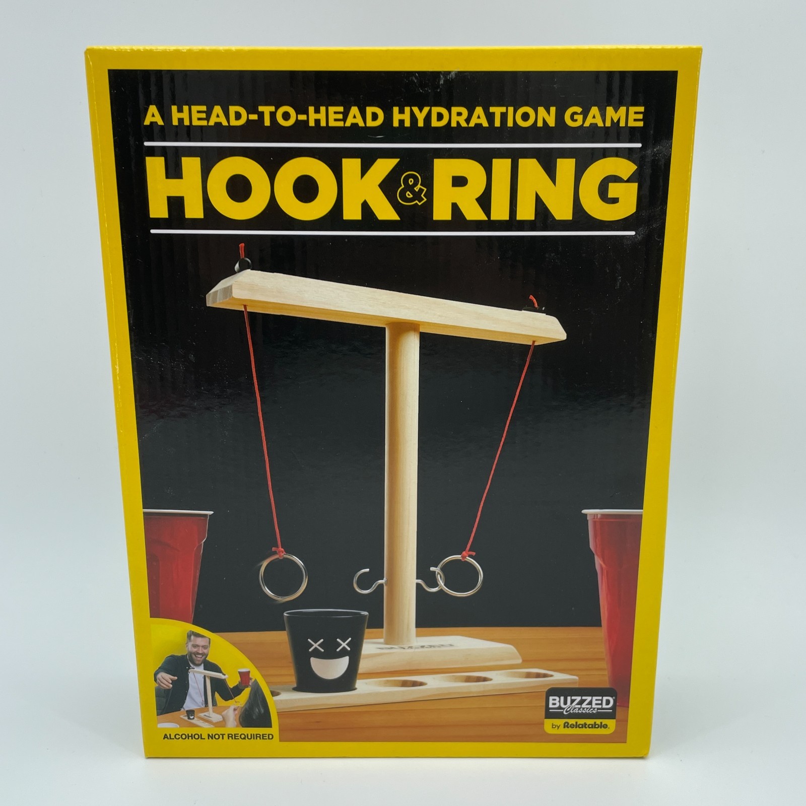 BUZZED Classics Hook & Ring Hydration Party Game Adult Ring Toss NEW Sealed