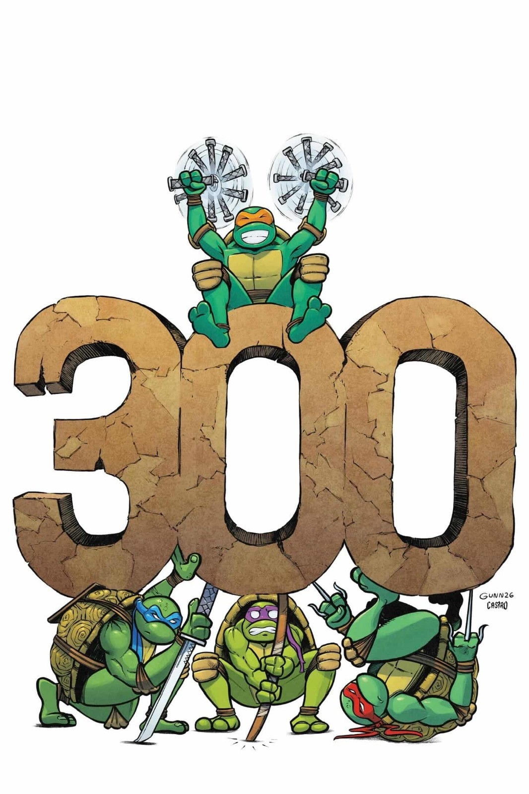 Teenage Mutant Ninja Turtles #20 Garrett Gunn 300th Turtle 300 Cover IDW LTD