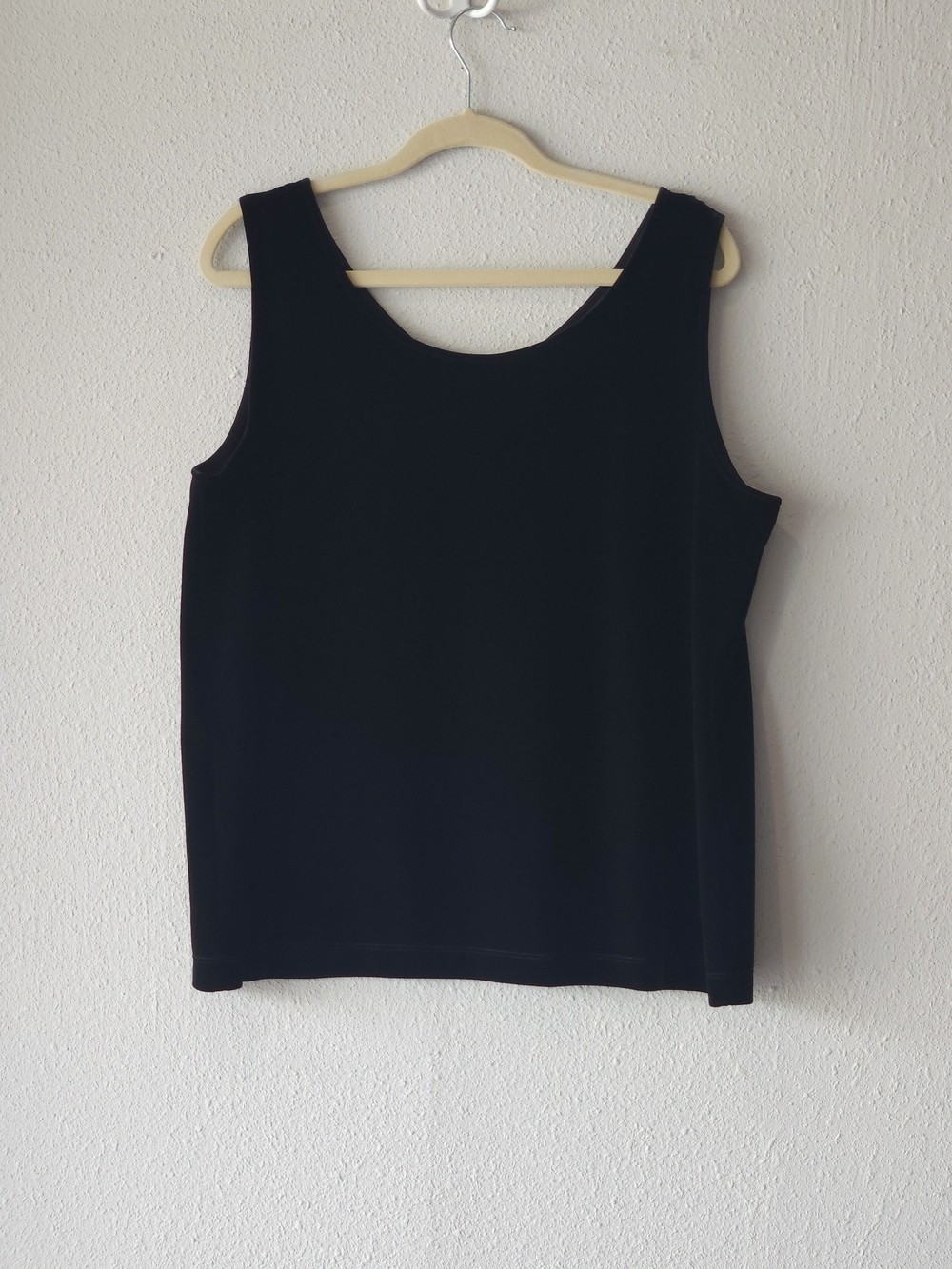 Chico\'s Black Velvet Tank Reversible Scoop or V-neckline Chico\'s Size 2 (12-14)