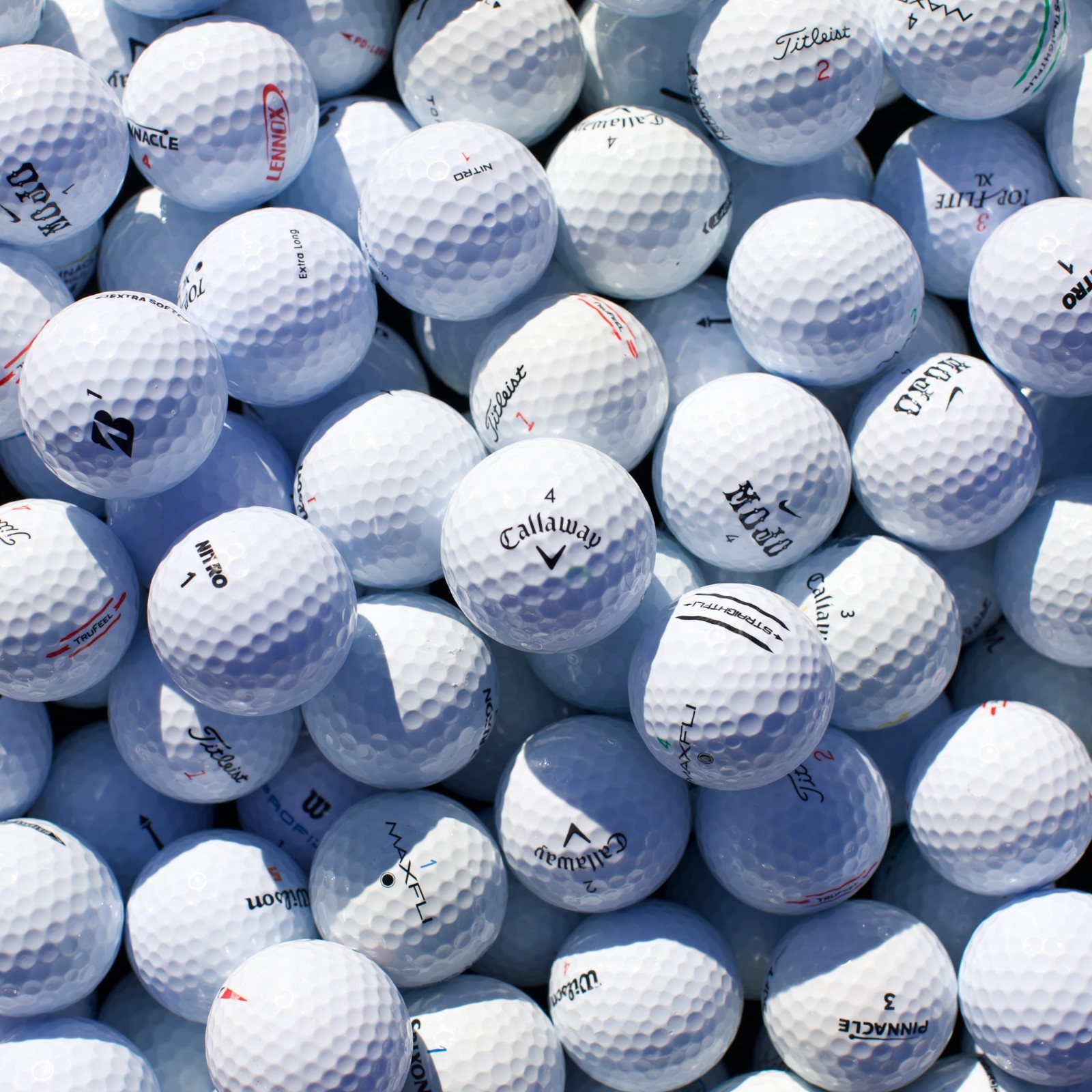 100 Assorted Brand Golf Balls Near Mint 5A/4A - Amazing Value - 