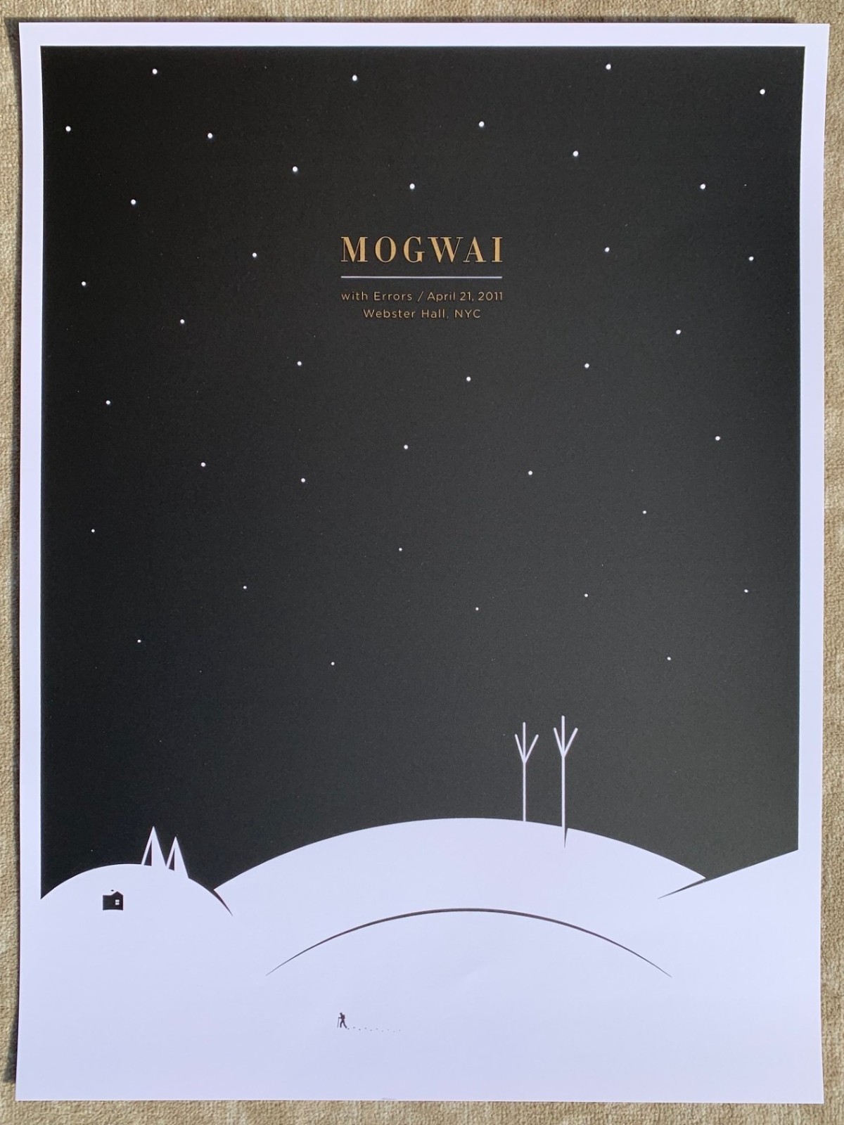 MOGWAI Webster Hall NYC 2011 Rock Concert SCREEN PRINT Poster S&N Jason Munn