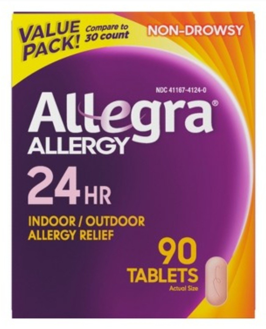 Allegra 90ct 180 mg Eye Allergy Treatment Tablets for Adult Allegra 90ct 180 mg Eye Allergy Treatment Tablets for Adult