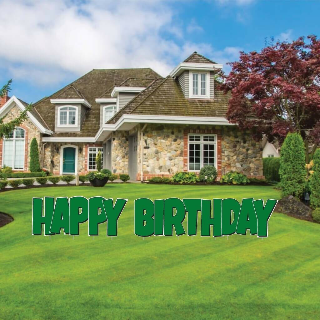 VictoryStore Green EZ Happy Birthday Display, Green Birthday Decorations, 19860