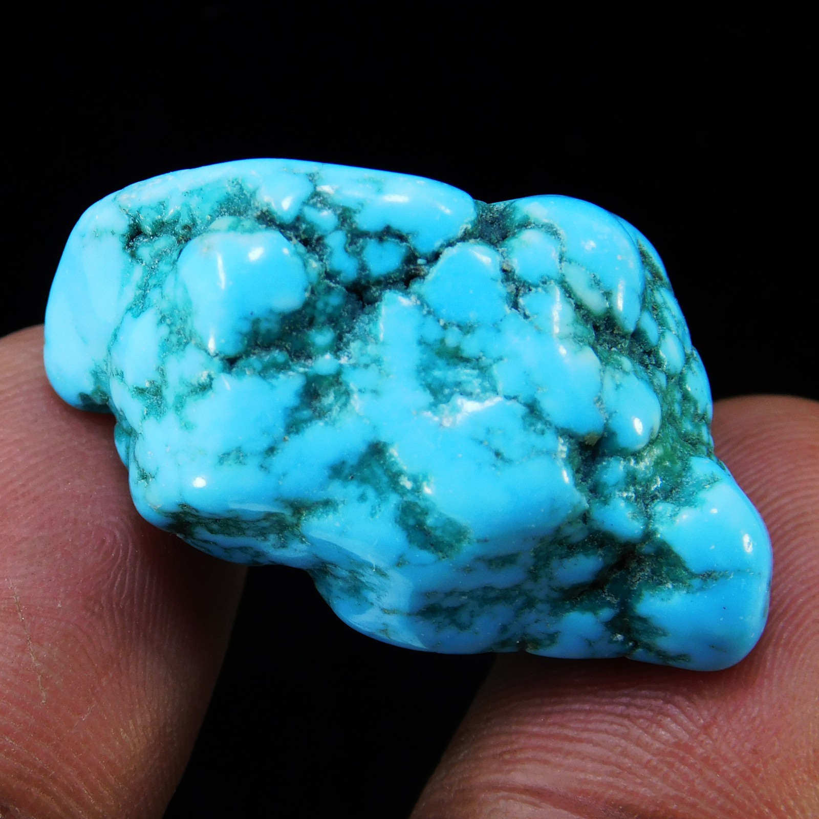 Natural 63.60 Ct Certified Blue Turquoise Tumble Rough Loose Gemstone