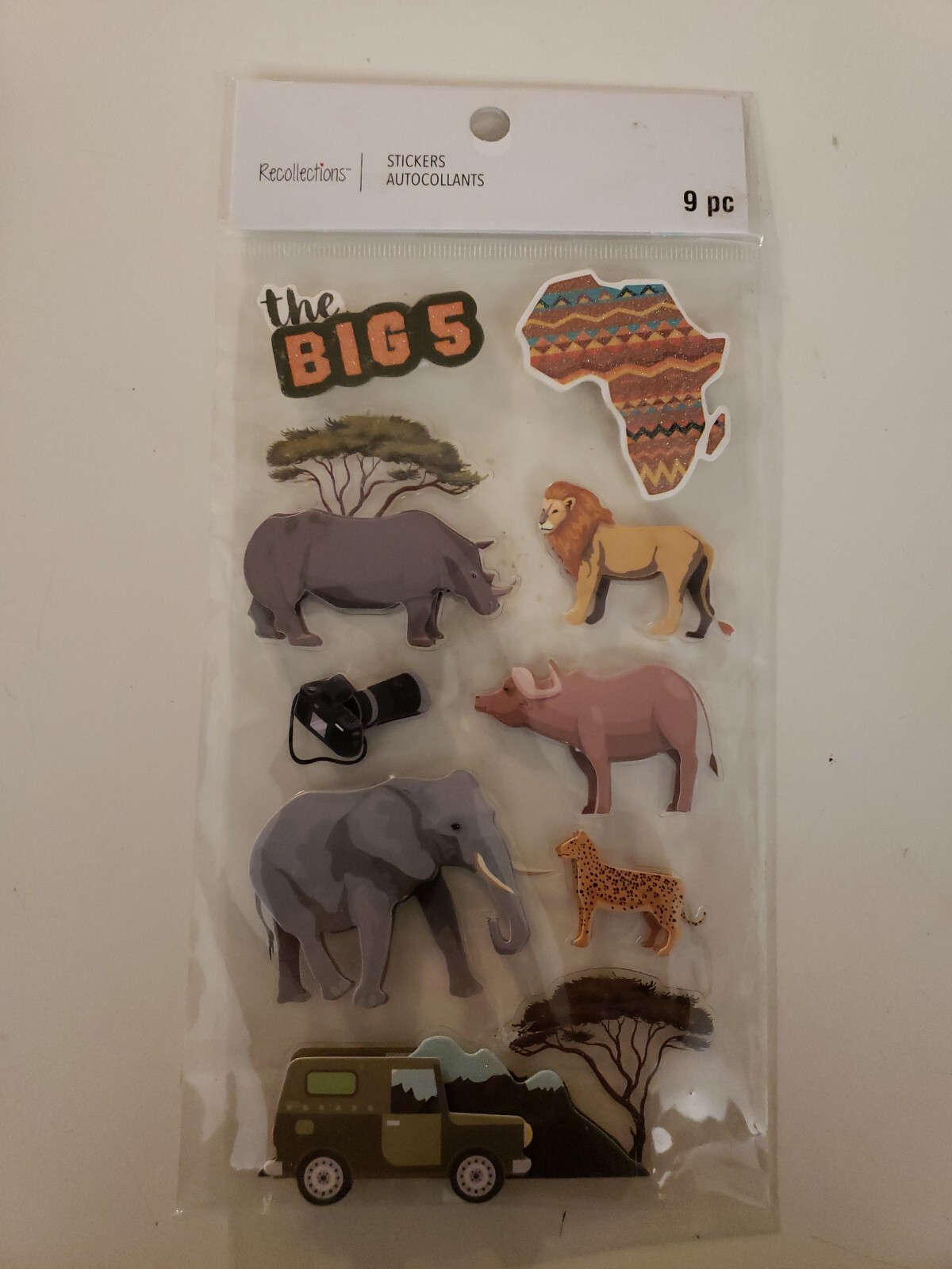 Recollections The Big 5 Africa Lion Elephant Rhinoceros Scrapbooking stickers Recollections The Big 5 Africa Lion Elephant Rhinoceros Scrapbooking stickers