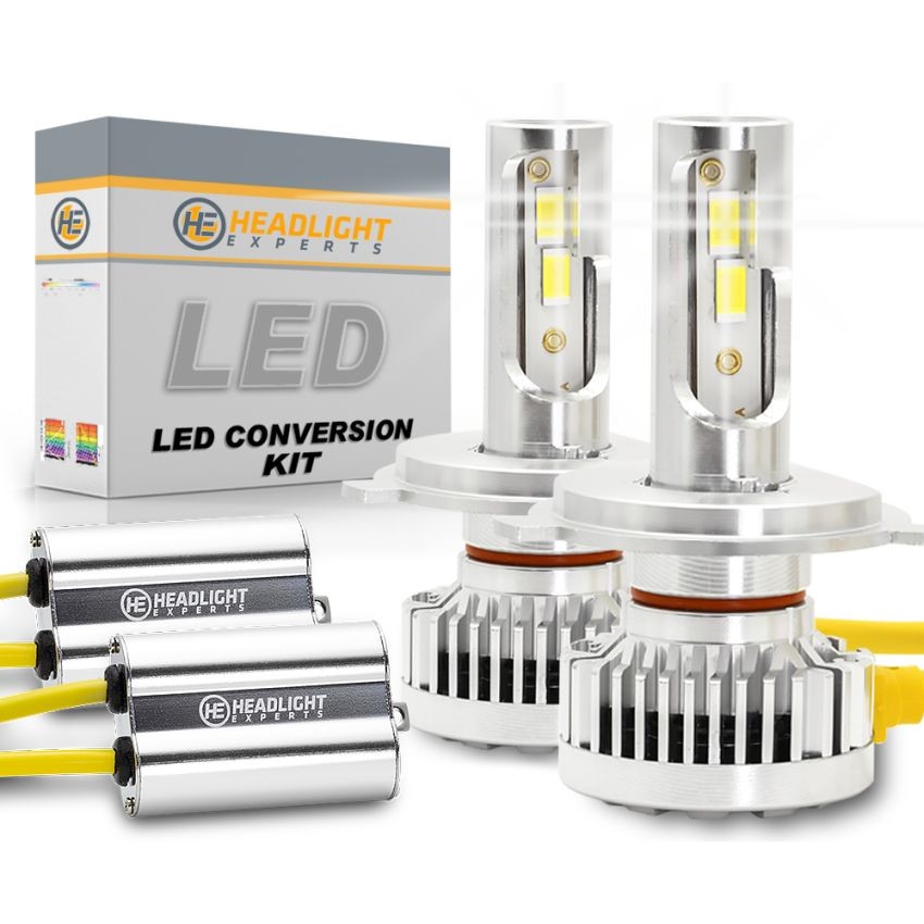 2001 Buell M2 Cyclone H4 LED Headlight Bulbs 20K Lumens Dual Beam Kit