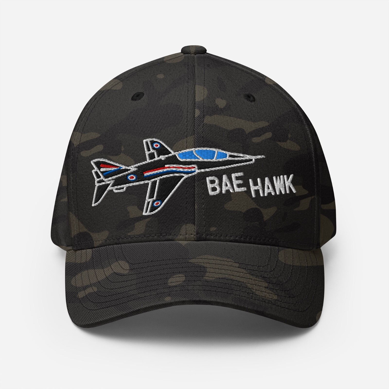 BAE Hawk T1 Embroidered Flex Fit Cap RAF Jet Hat Red Arrows Military Aviation