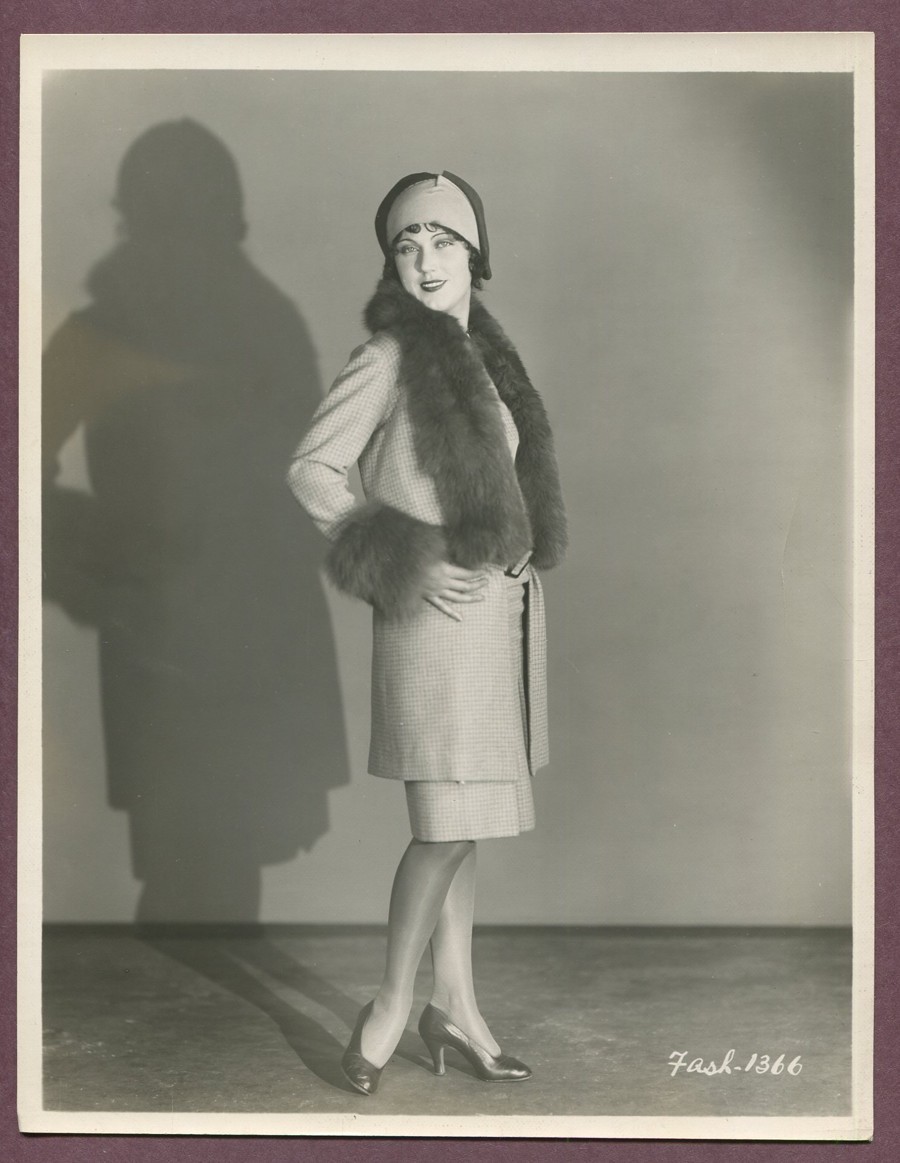FAY WRAY Flapper Girl Business Suit LINEN MOUNTED 1920s Glamour Photo J833