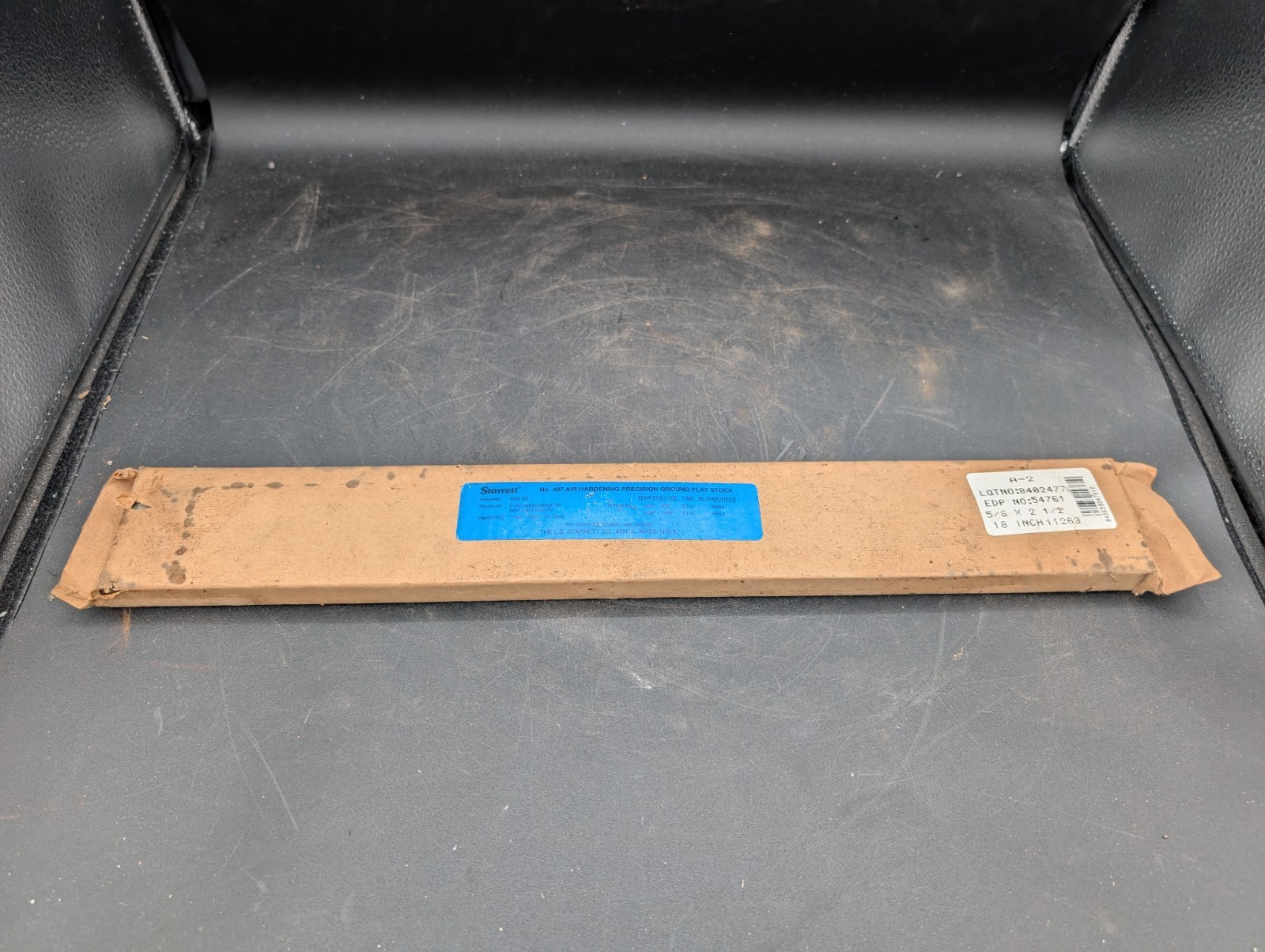 STARRETT 497 A2 AIR HARDENING STEEL PRECISION GROUND FLAT STOCK 5/8