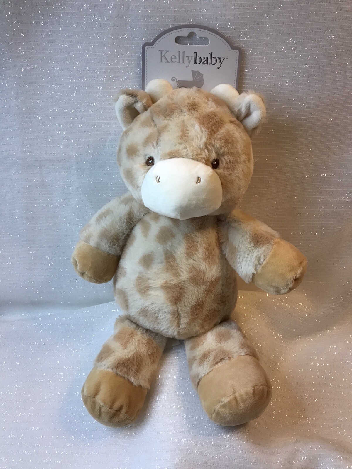 Kelly Baby Kelly Toy 12” Cuddle Giraffe Rattle Plush Crinkle Ears Unisex Beige Kelly Baby Kelly Toy 12” Cuddle Giraffe Rattle Plush Crinkle Ears Unisex Beige