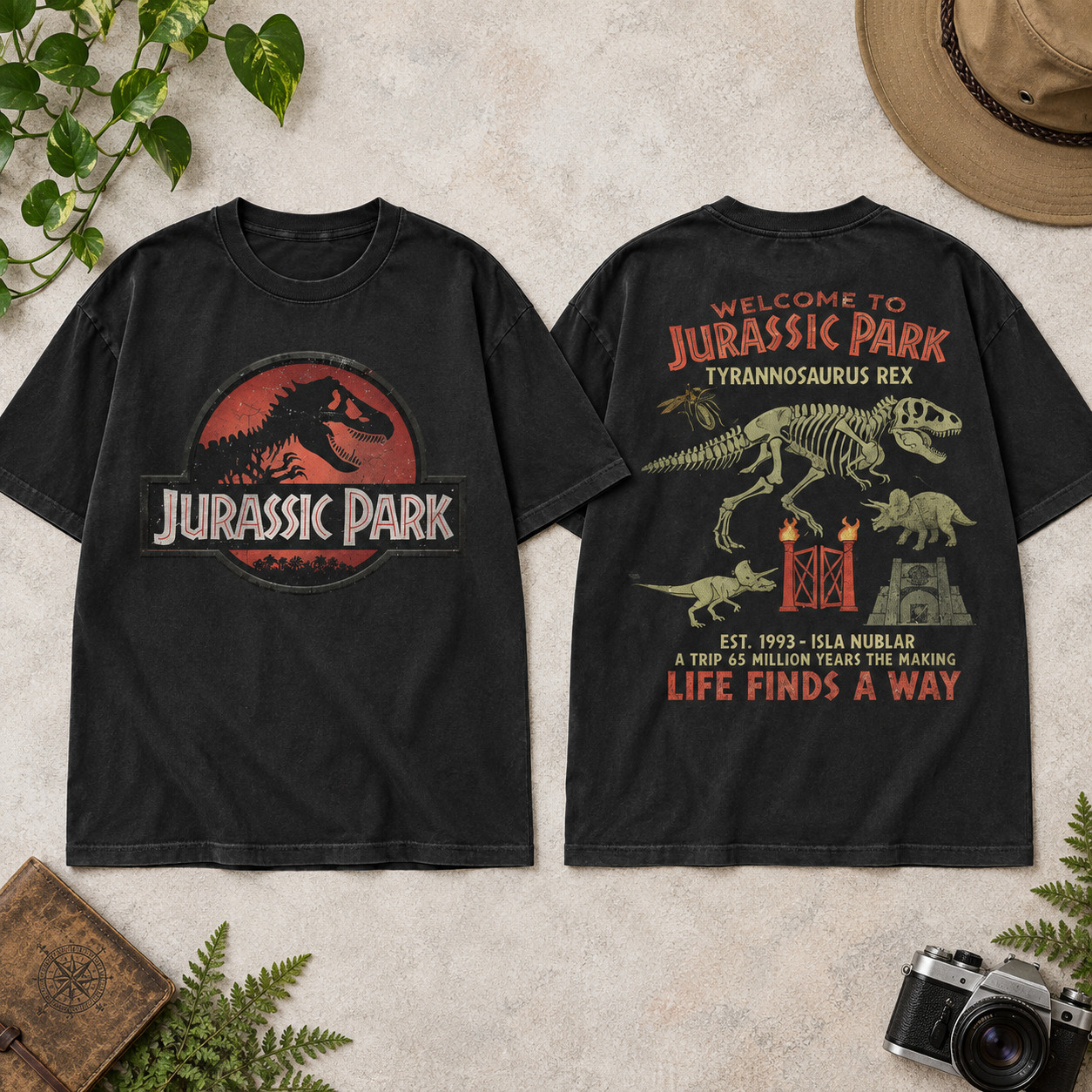 Vintage Dinosaur Adventure Shirt 90s Prehistoric Top Unisex Graphic