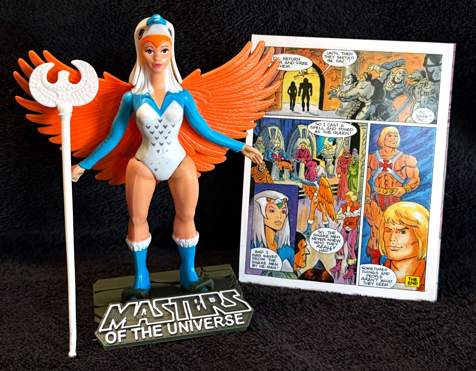 1987 SORCERESS • VINTAGE STAFF AND COMIC • VINTAGE MASTERS OF THE UNIVERSE