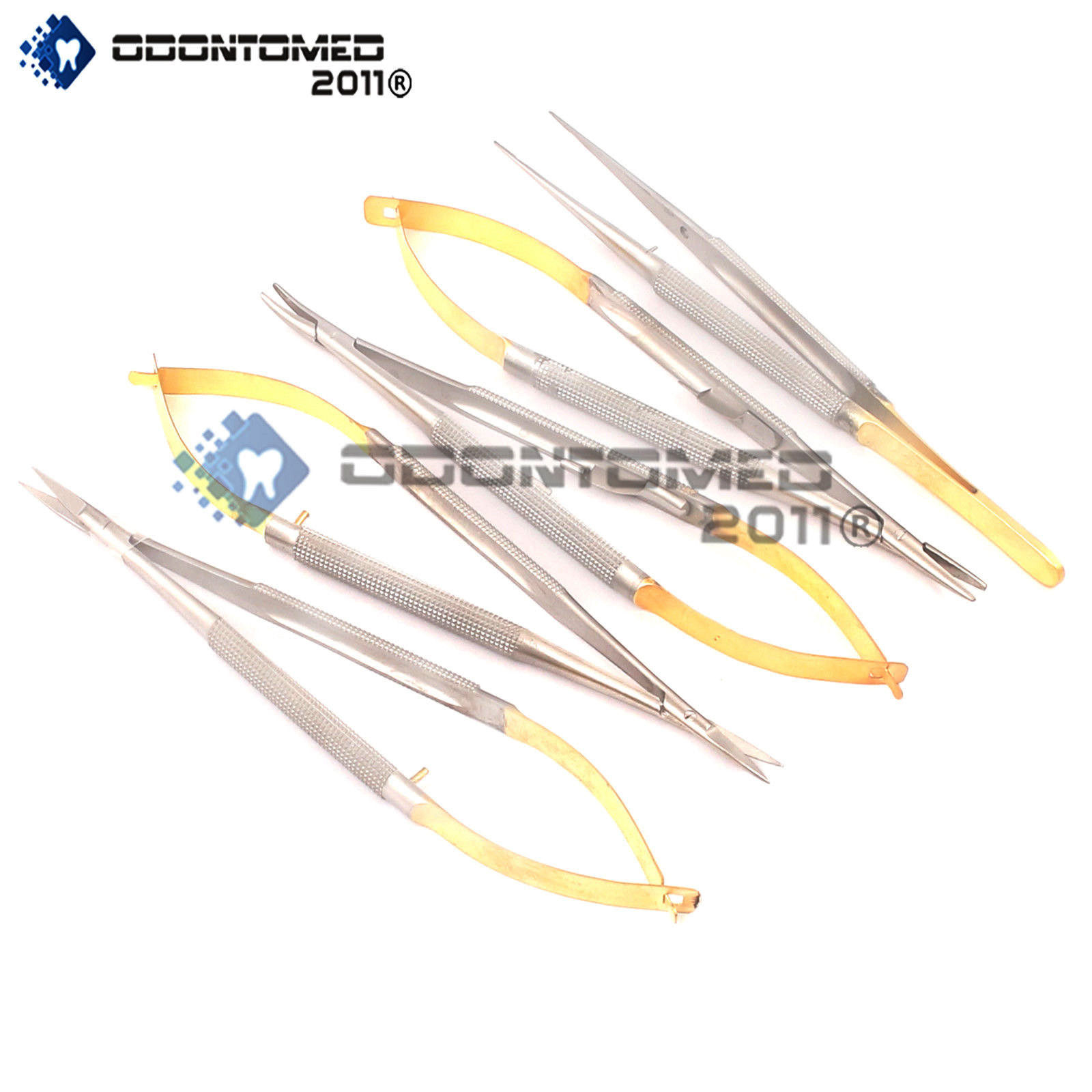 5 GERMAN Castroviejo Micro Scissors Needle Holder STR + CVD Forceps Dental EYE 5 GERMAN Castroviejo Micro Scissors Needle Holder STR + CVD Forceps Dental EYE
