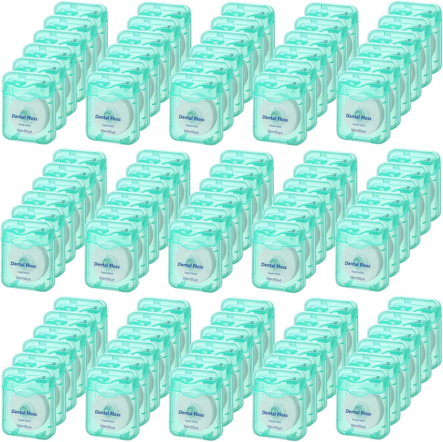 96 Pack Dental Floss Bulk Mint Flavored,Mint Green