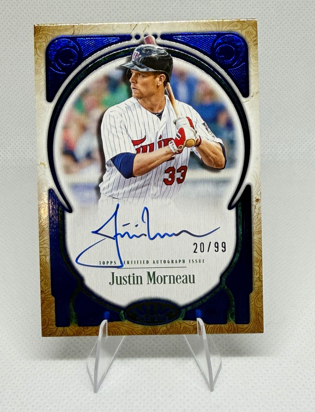 2026 Topps Tier One Justin Morneau PPA-JM Prime Performers Auto /99 Twins