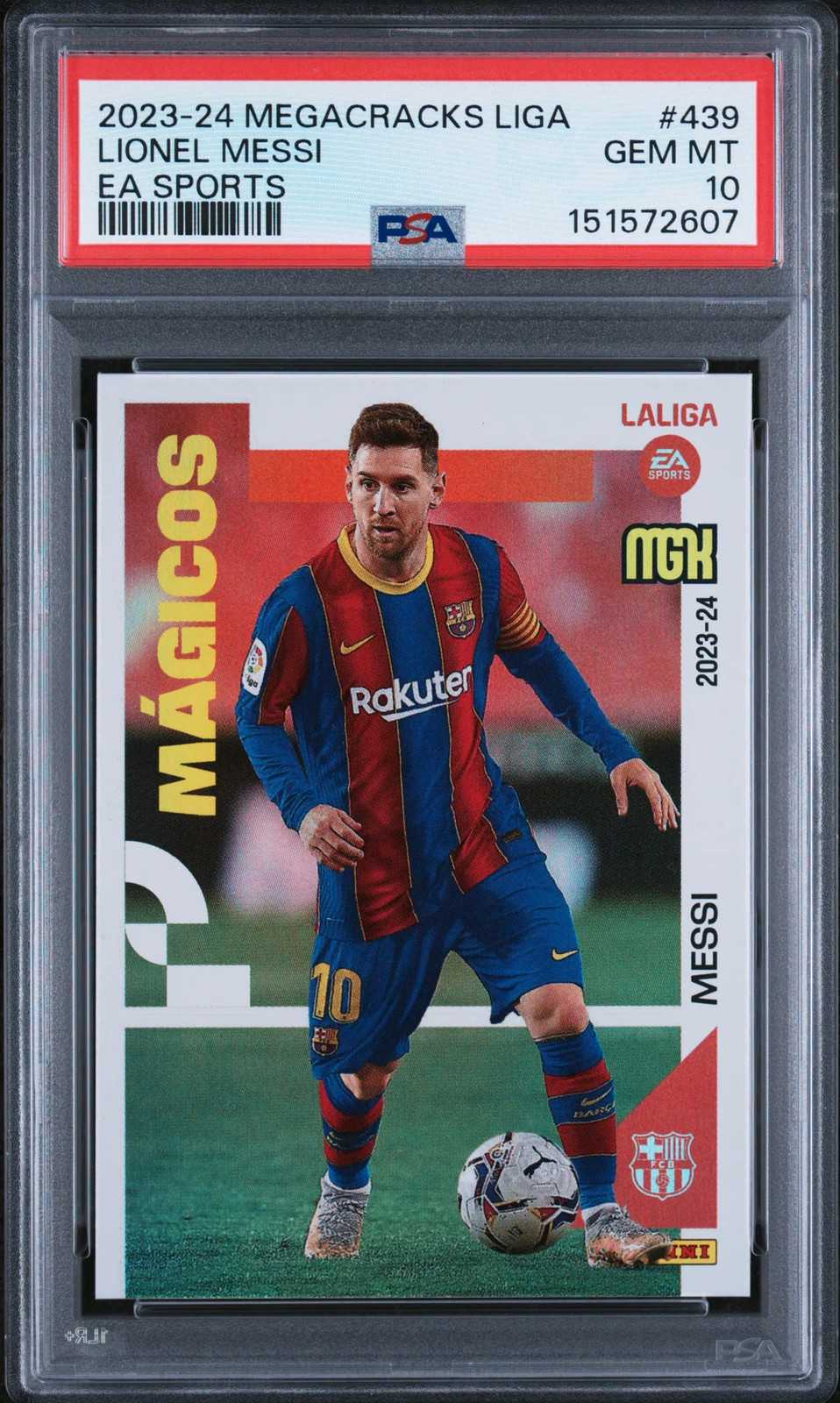 2023-24 Panini Megacracks Laliga Ea Sports Lionel Messi #439 PSA 10