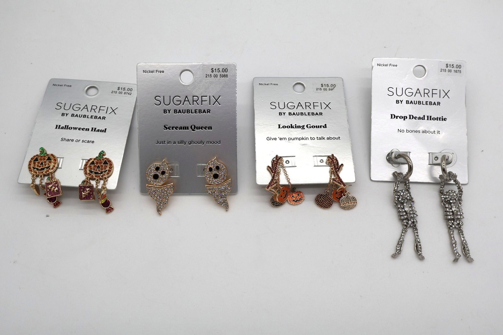Sugarfix By Baublebar Halloween Earrings Lot of 4 Pairs Ghost Pumpkin NWT Sugarfix By Baublebar Halloween Earrings Lot of 4 Pairs Ghost Pumpkin NWT
