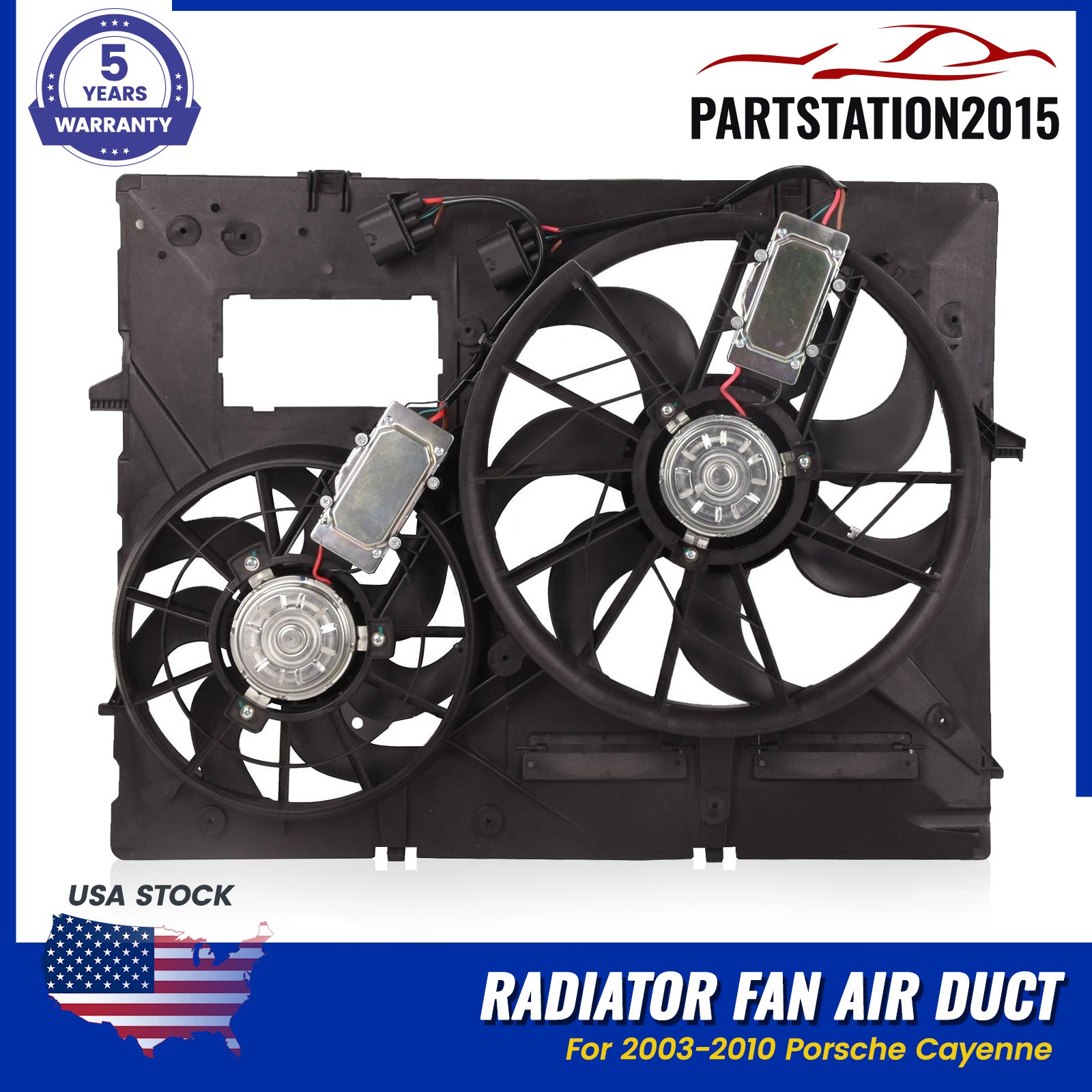 For 2003-2010 Porsche Cayenne Radiator Fan Air Duct 95510625810 NEW