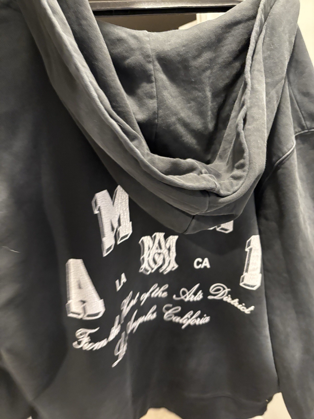 Amiri Vintage Collegiate XL Black Hoodie.