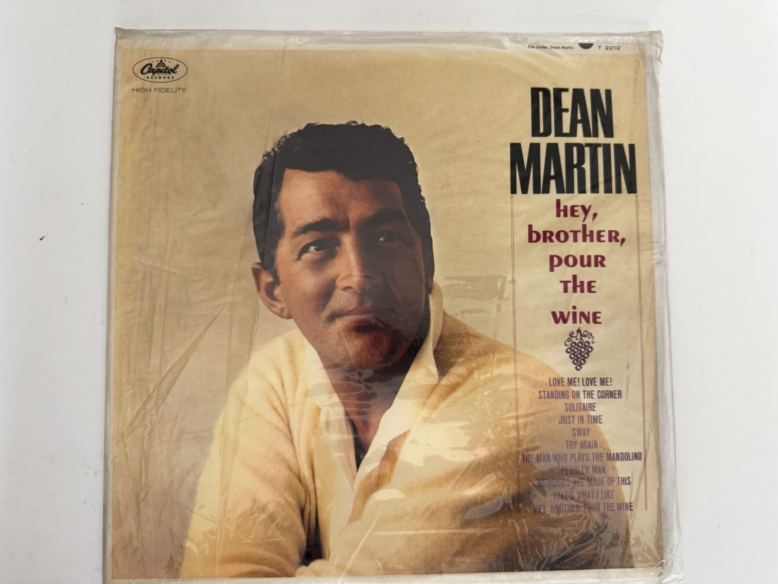 Dean Martin Hey Brother Pour the Wine Capitol T-2212 Original Mono LP Compilatio