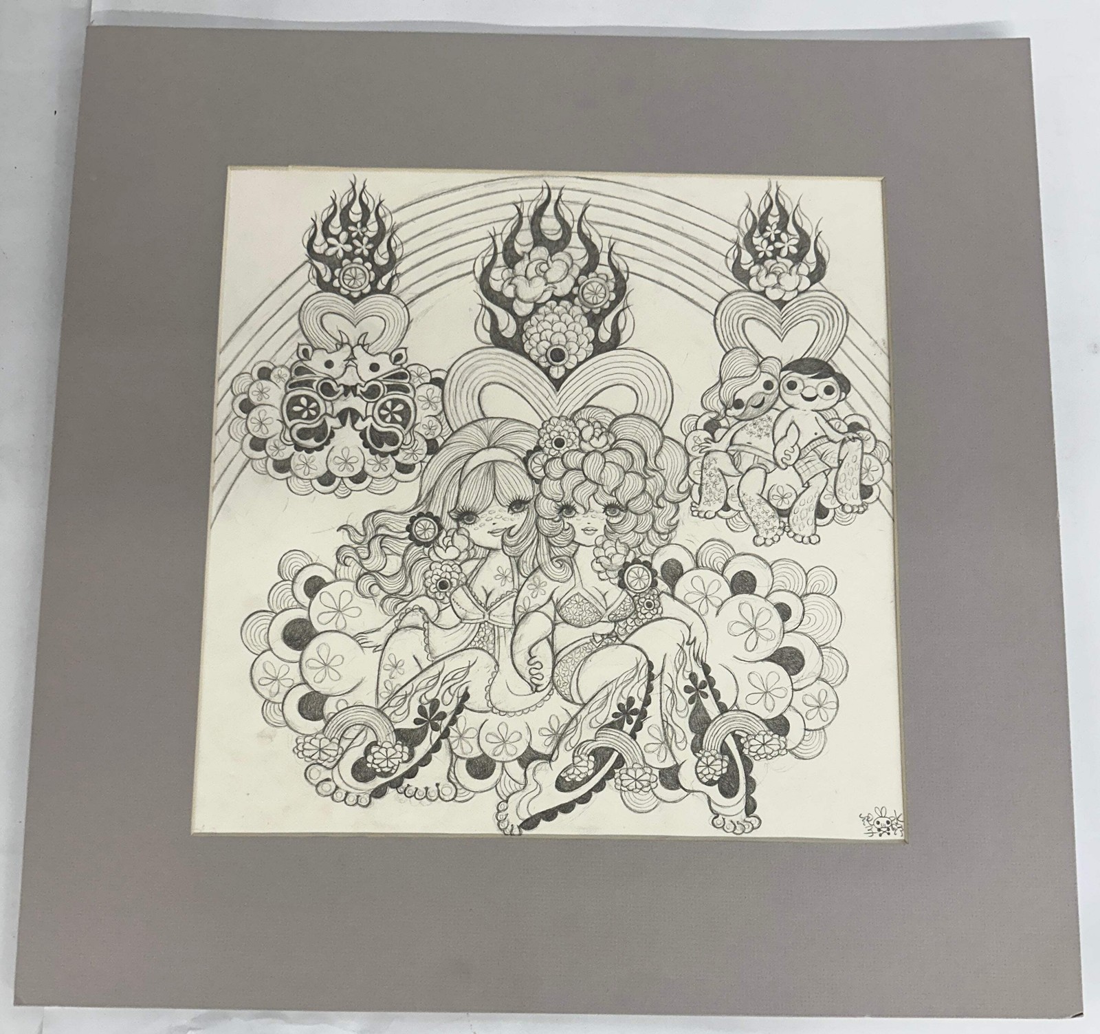 Junko Mizuno Original Art Pencil Drawing Kawaii Japanese Pop Surrealism
