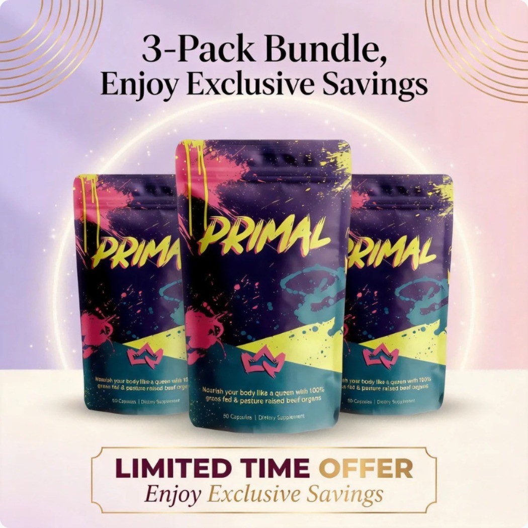 3-Pack New Primal Queen Beef Organ – 6 Organs Hormone & Energy – 90D