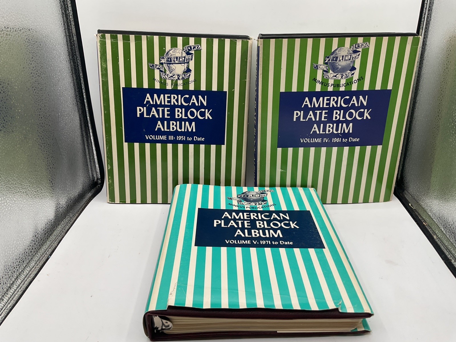 Three Vintage Minkus American Plate Block Albums Vol III, IV, V 1951 to Date(43)