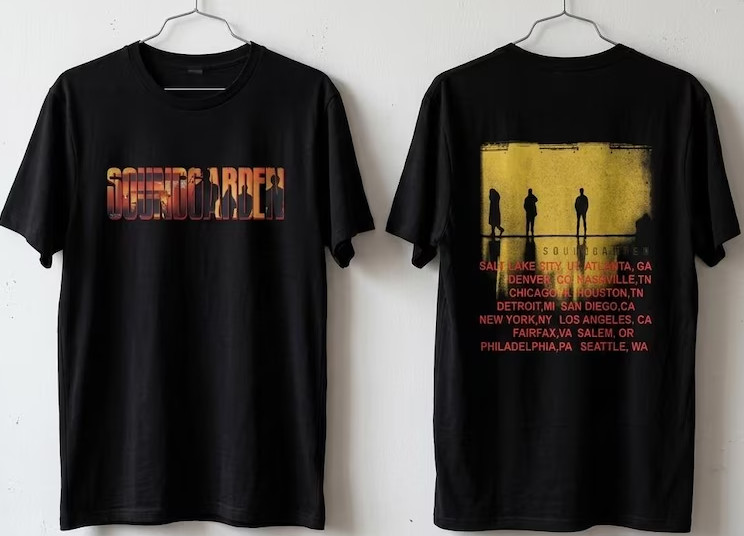 Soundgarden Down On the Upside US Tour black 2 side T-Shirt reprint VK11998