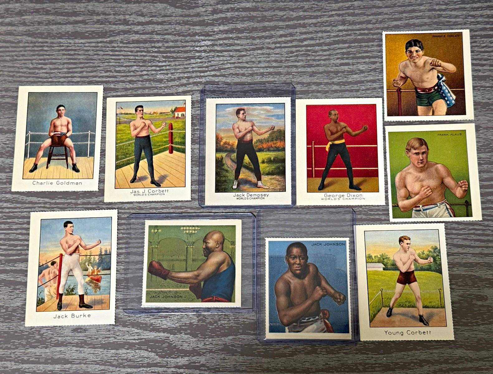 Jack Dempsey, Jack Johnson - Mecca Cigarettes Boxing Cards Lot (10)