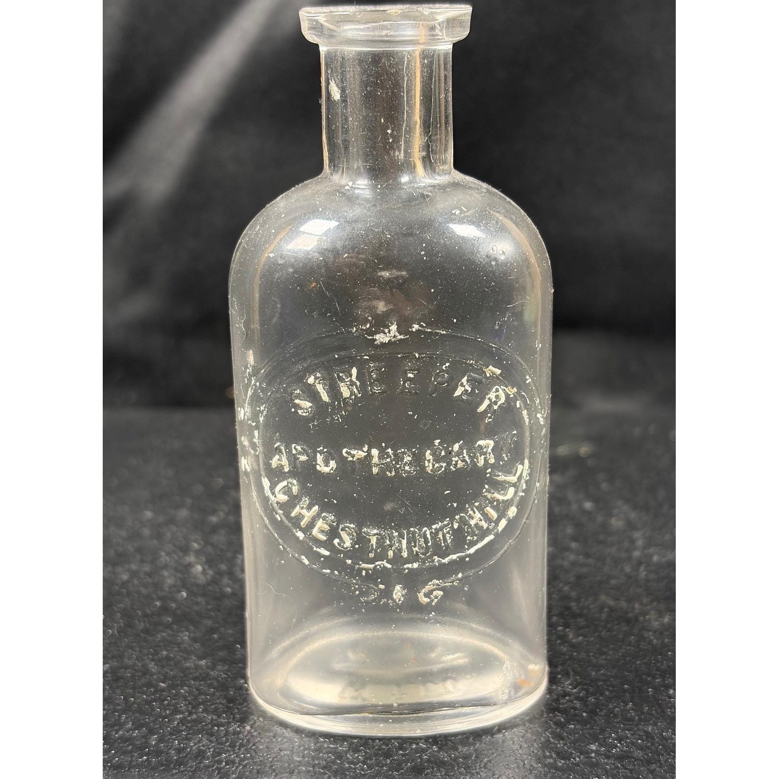 Streeper Apothecary Chestnut Hill Glass Bottle Antique Philadelphia Medicine