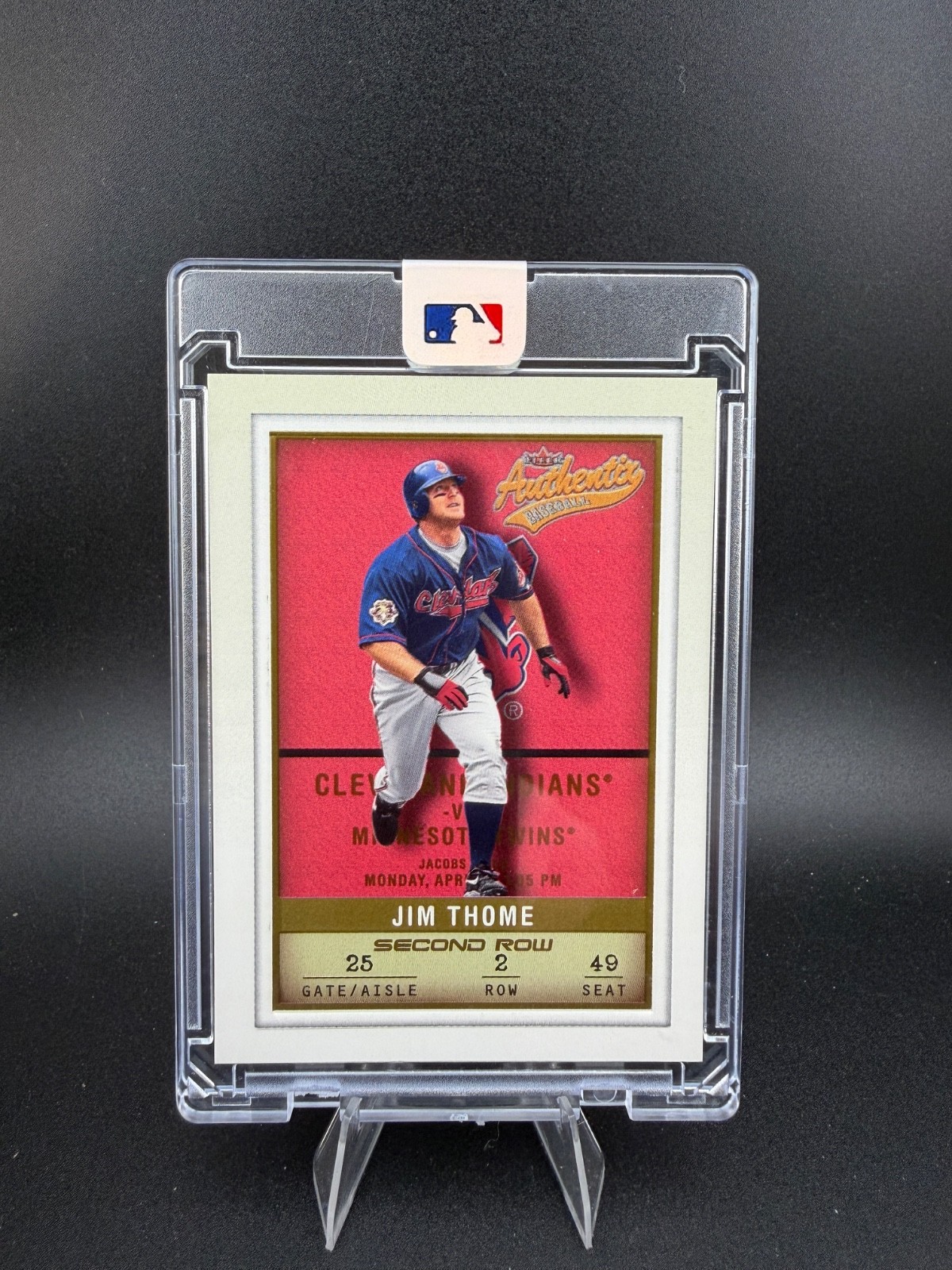 2002 Fleer Authentix Second Row 150/250 Jim Thome #74 HOF 2002 Fleer Authentix Second Row 150/250 Jim Thome #74 HOF