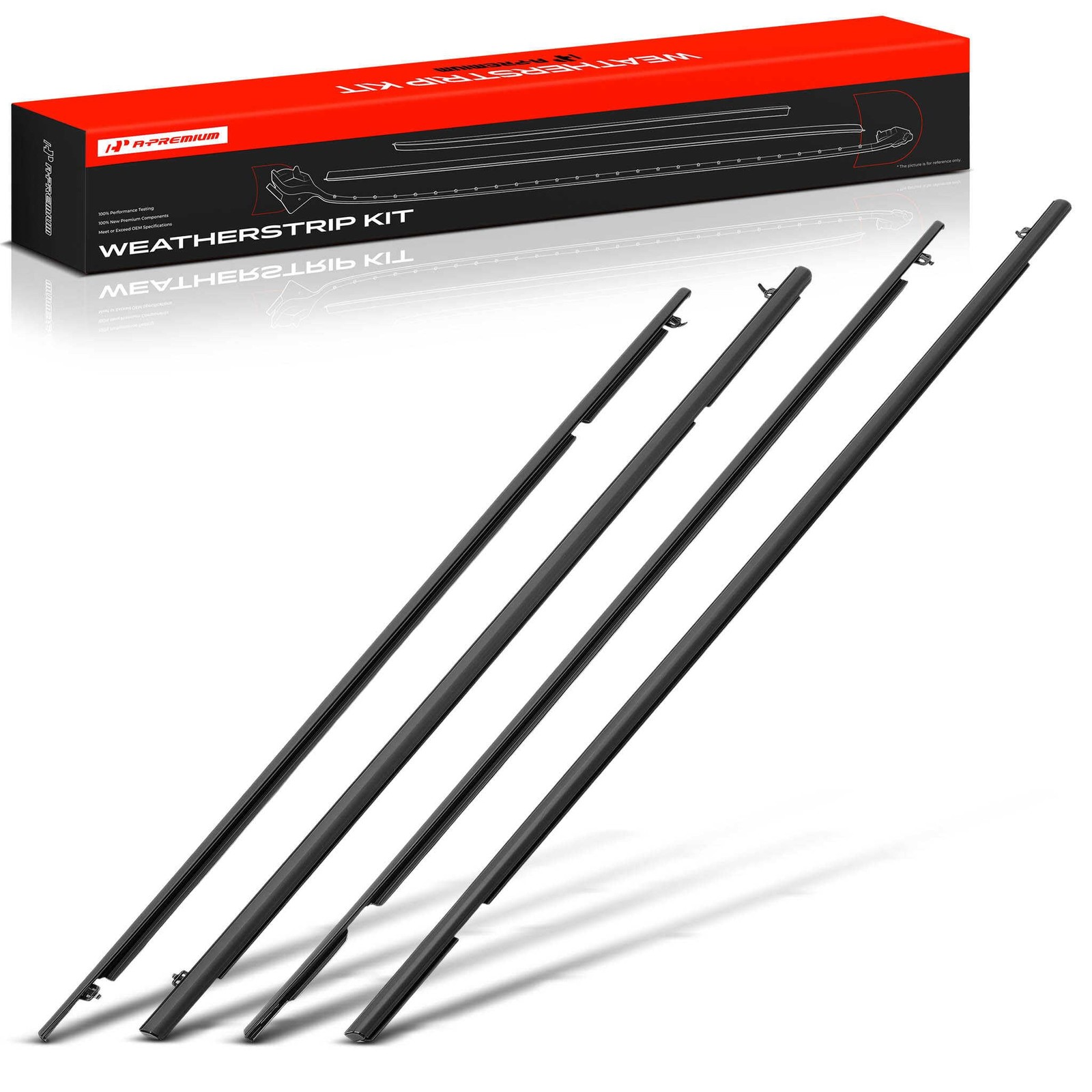 4PCS Window Molding Trim Weather Stripping Kit