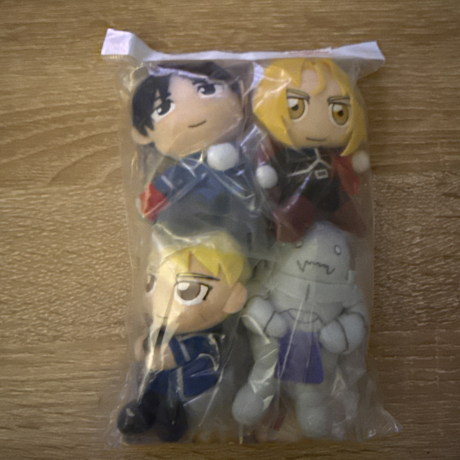 New Rare Fullmetal Alchemist Plush Face Mascot Set 4 Piece Set Collectible