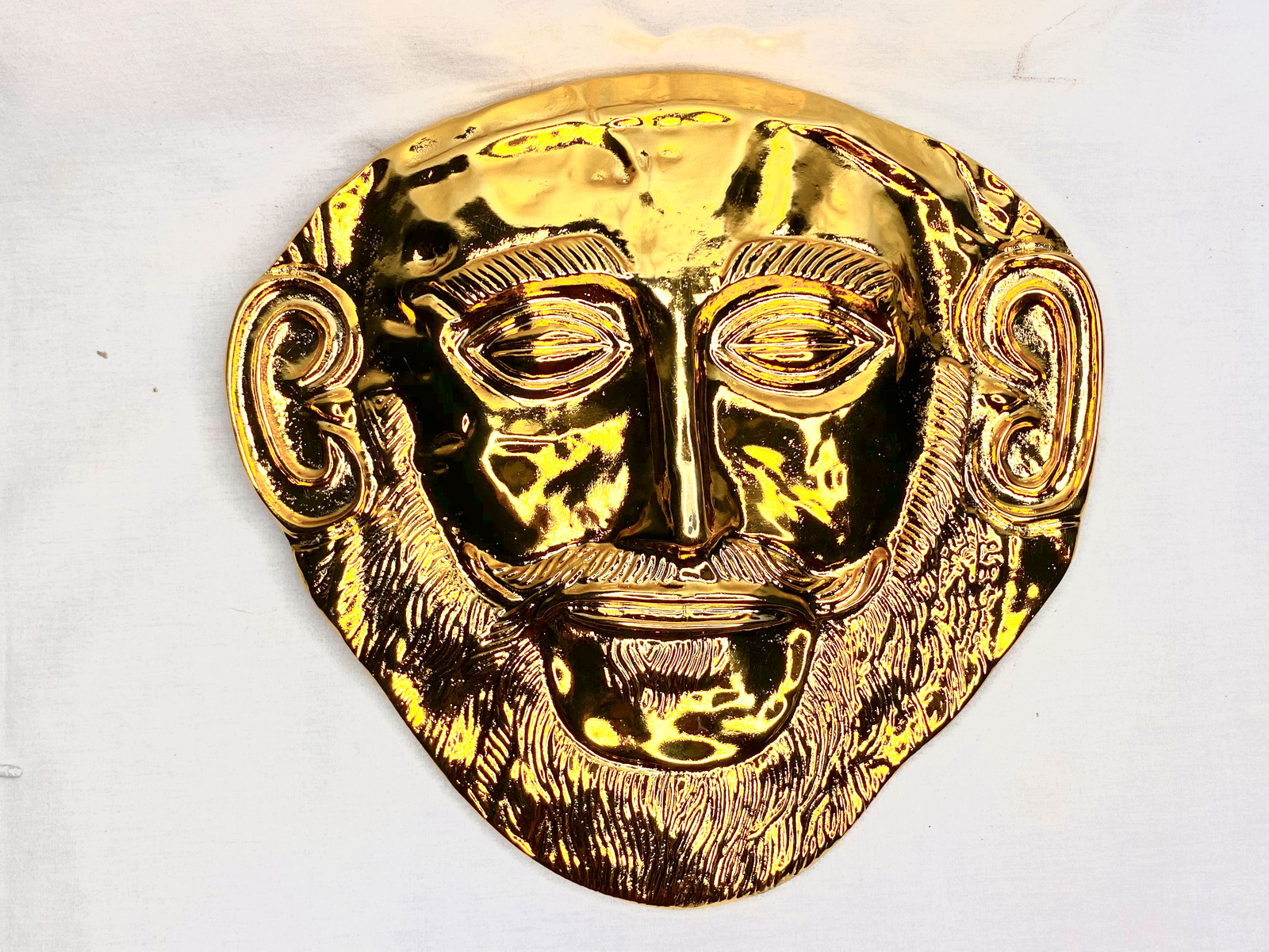 Mask of Agamemnon, Troy, Gold Plated, Signed, Numbered, Limited Edition