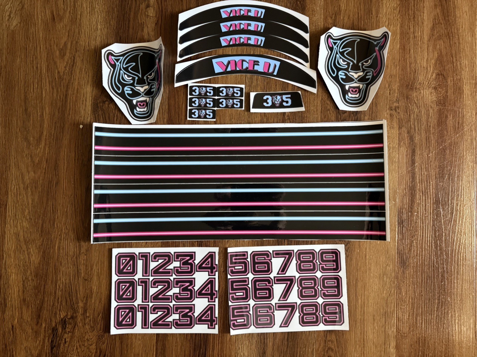 Florida International University  FIU Panthers Football 2025 Neon Vice Decal Set
