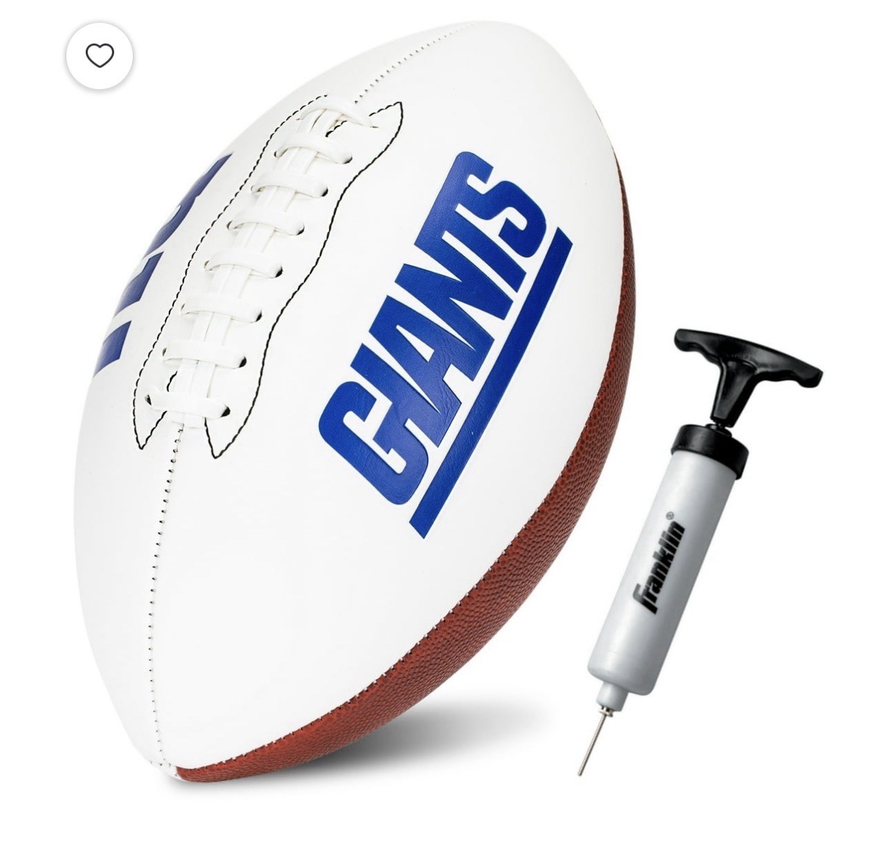Franklin Sports NFL New York Giants Autograph Football & Pump - New with Tags