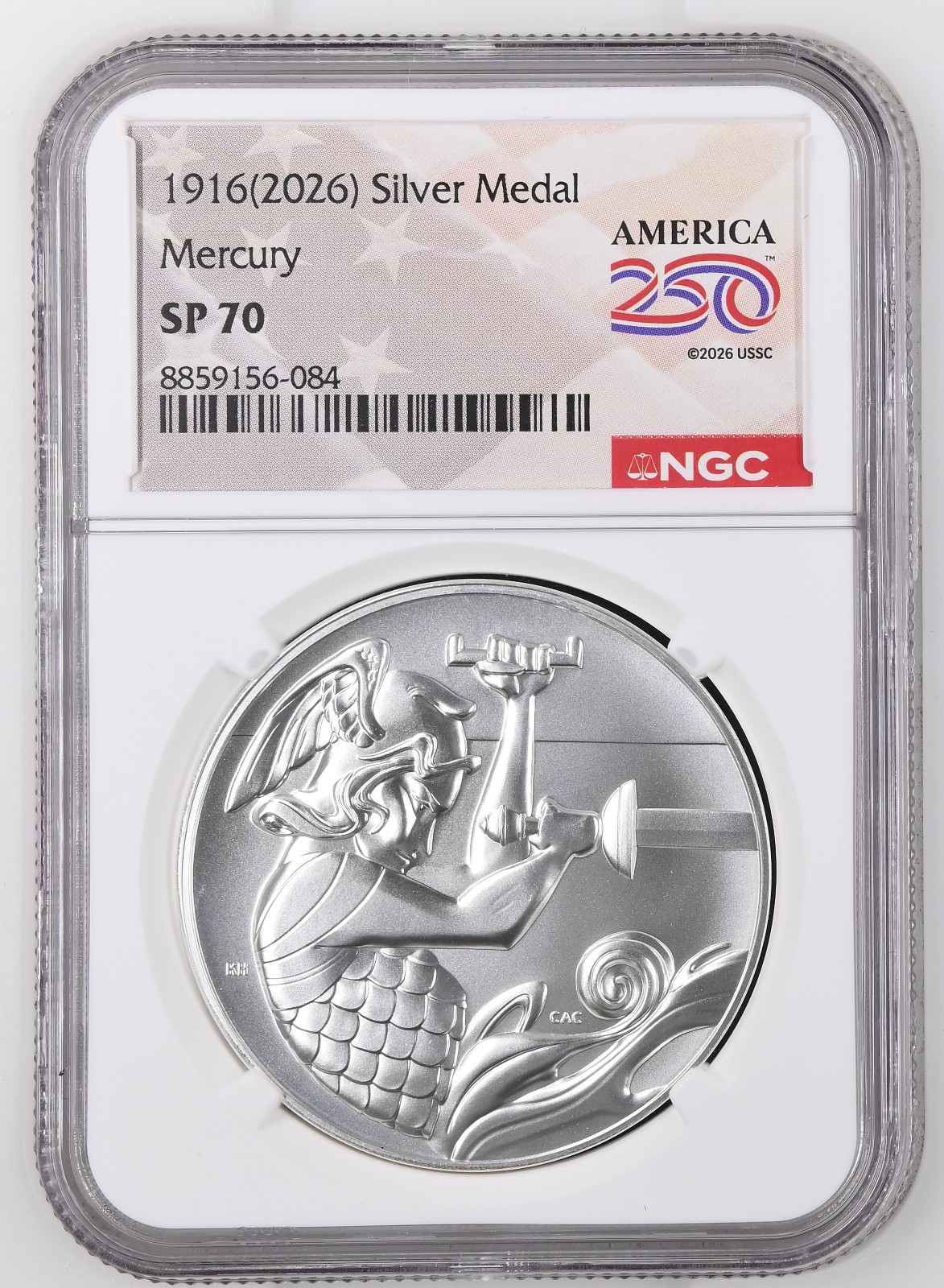 1916 (2026) Mercury Dime 1 Oz Silver Medal NGC SP70 GEM BU 250th Anniversary