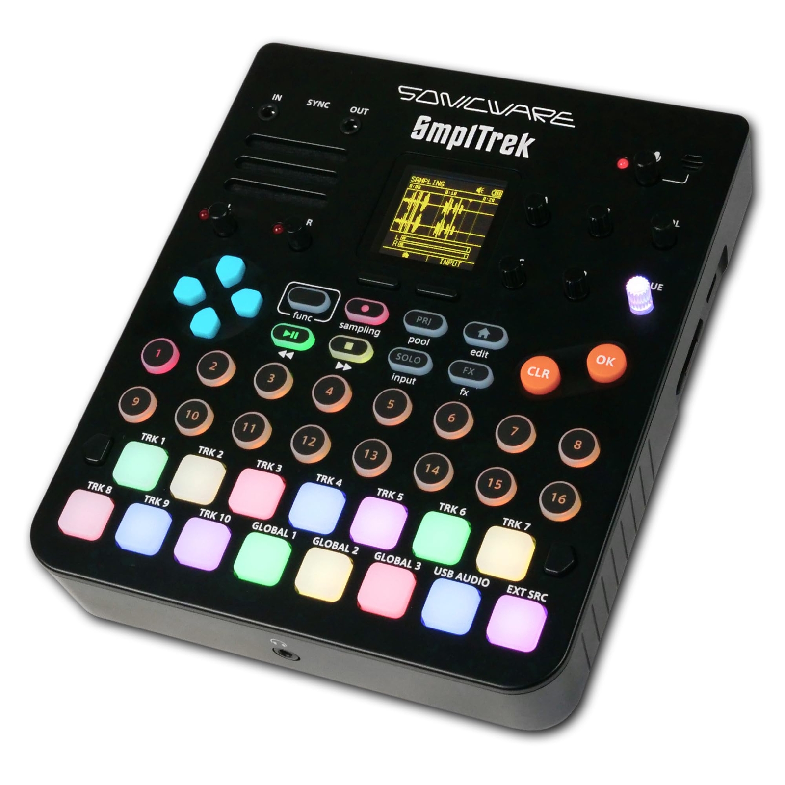 SONICWARE SmplTrek v2.0 Portable Production Sampler 15 x Full Color LED New