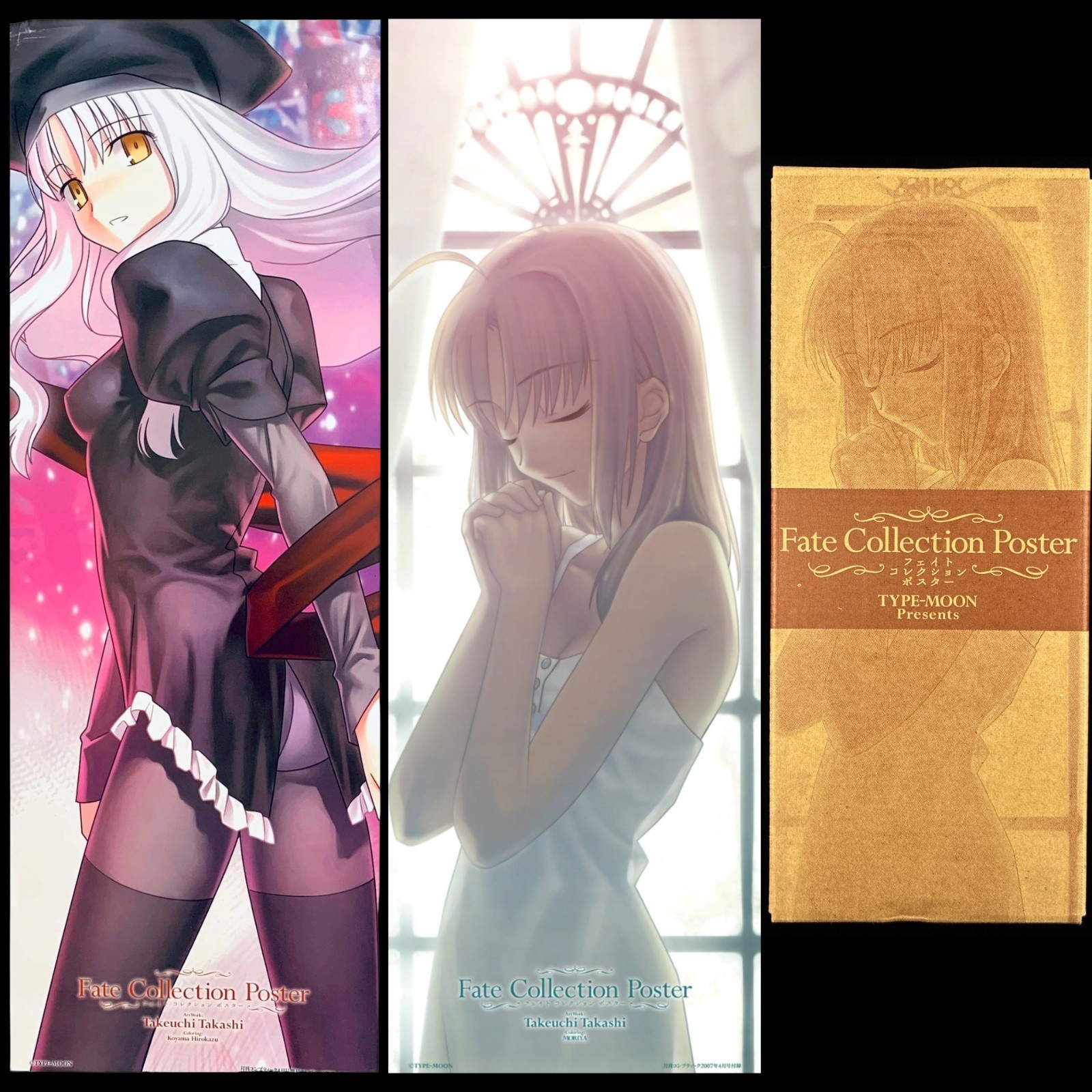 Kadokawa Fate/Stay Night Saber & Caren Comp Ace Appendix Collection Poster Set